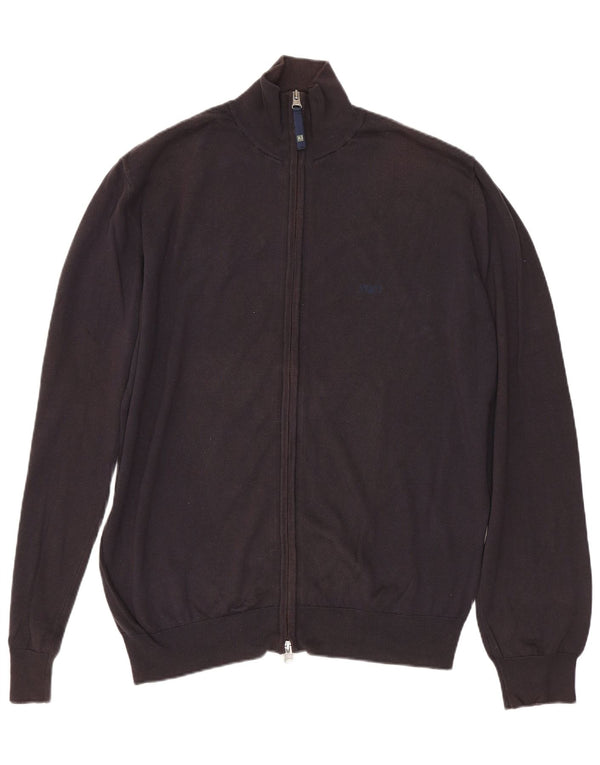 ARMANI JEANS Herre cardigan sweater Medium marineblå bomuld