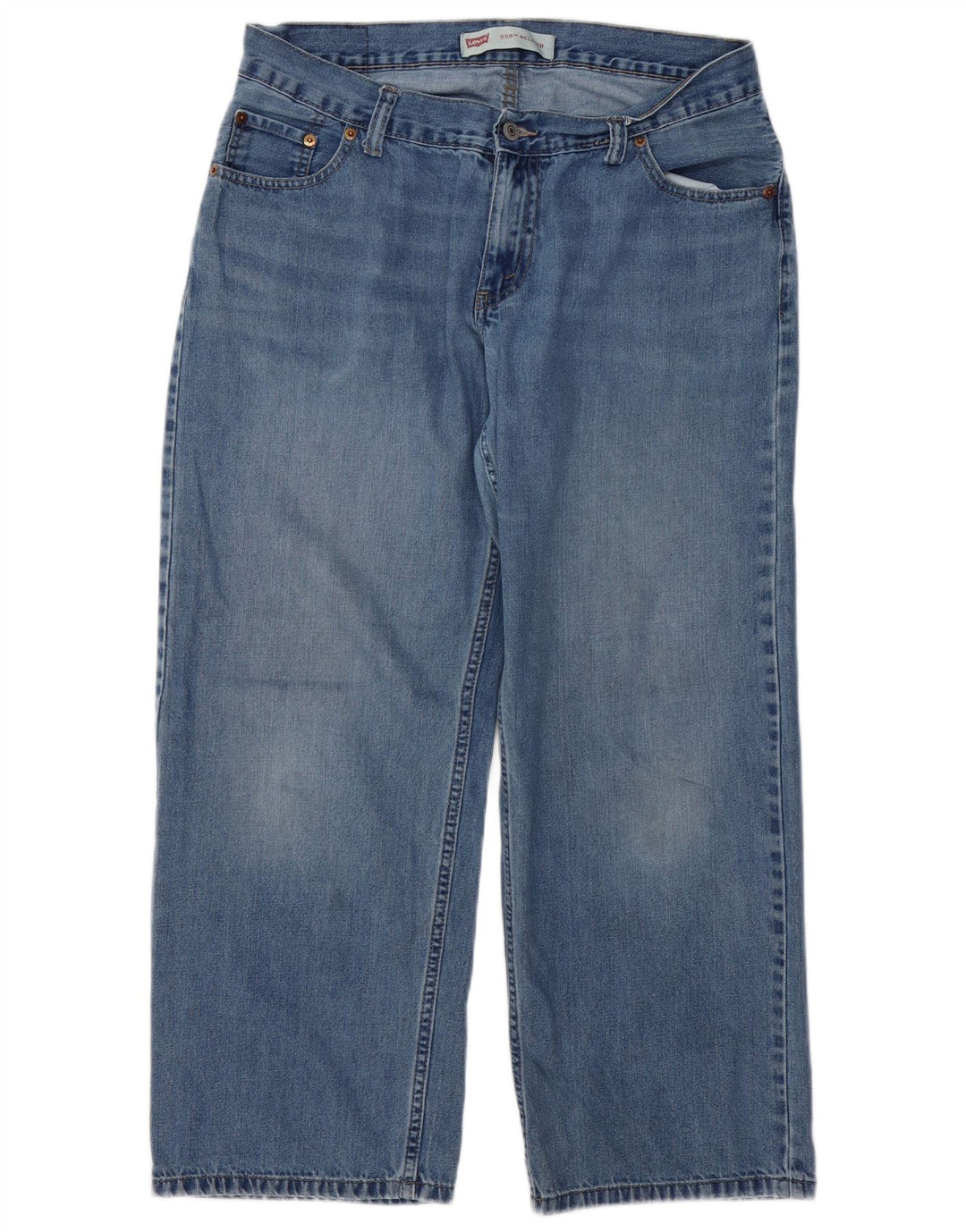 LEVI'S Boys 550 Relaxed Fit Straight Jeans 13-14 år W33 L28 Blue Cotton