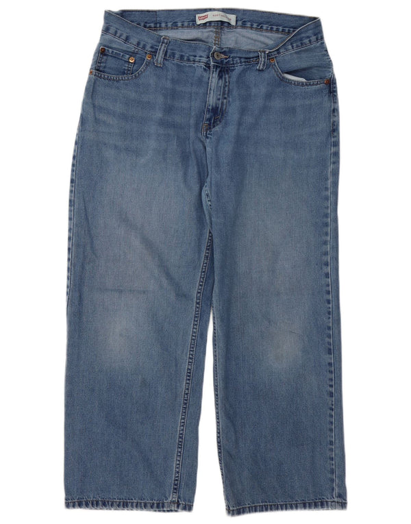 LEVI'S Boys 550 Relaxed Fit Straight Jeans 13-14 år W33 L28 Blue Cotton