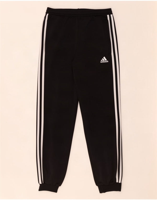 Adidas Drenge Træningsdragt Bukser Joggers 11-12 År Sort Polyester