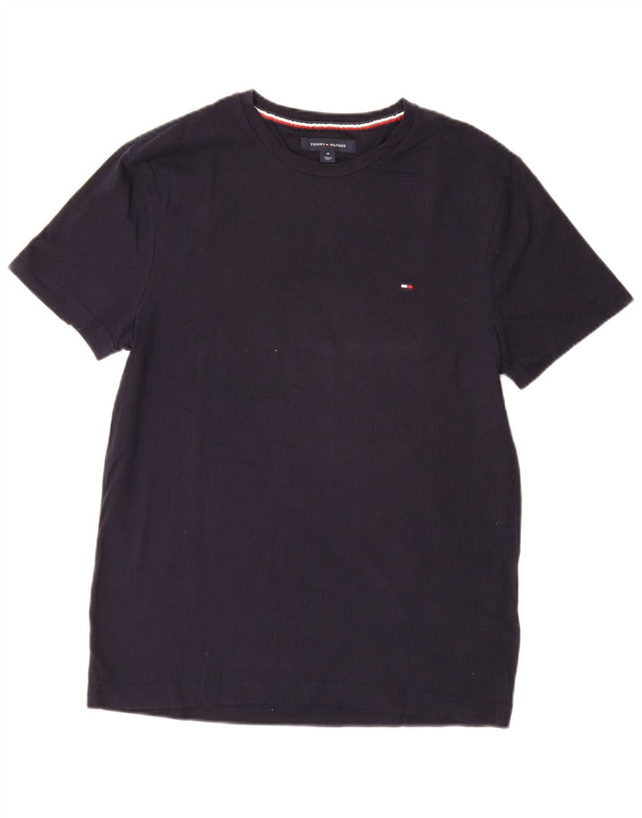 TOMMY HILFIGER Stretch Slim Fit T-shirt mænds top mellem marineblå bomuld