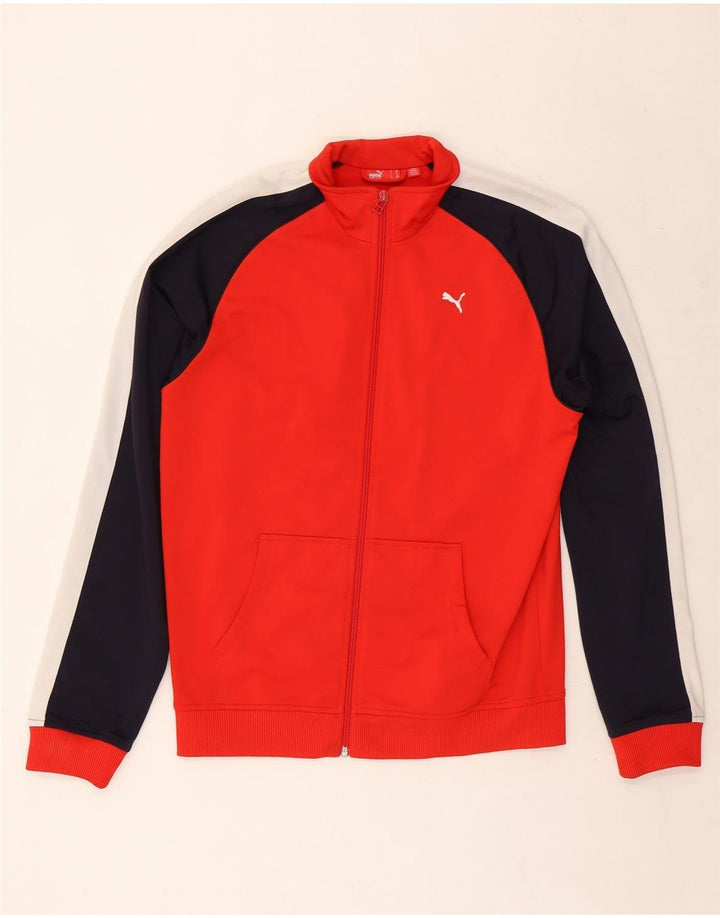 Puma Træningsdragt Topjakke til drenge 15-16 år Rød Colourblock Polyester