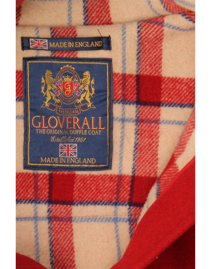 Gloverall Dame Hooded Duffel Coat UK 18 XL Rød