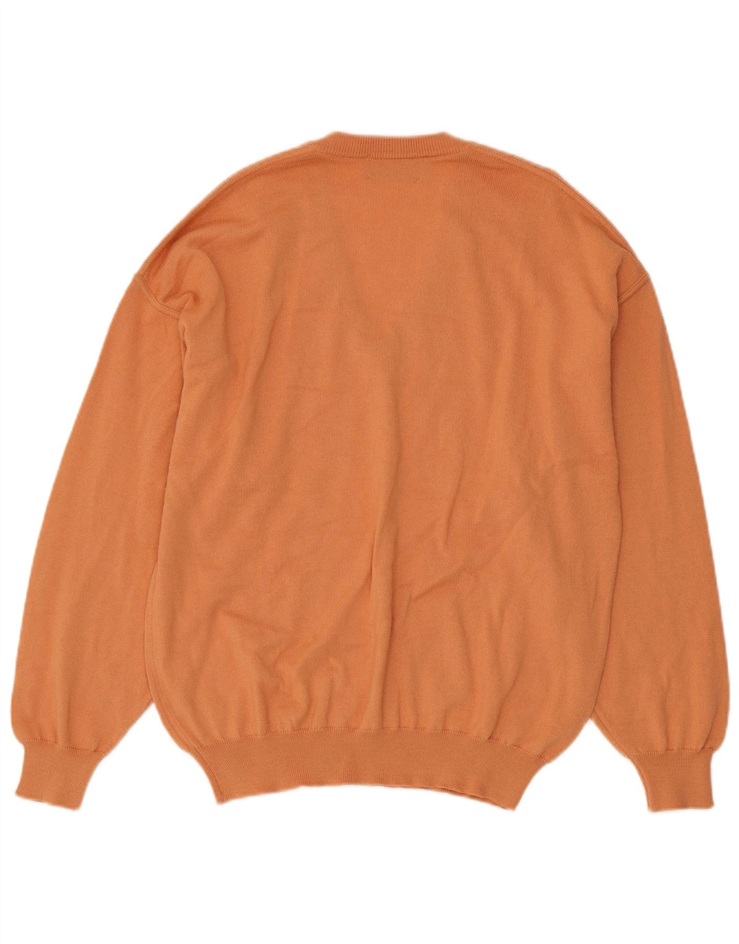 Il Granchio Herre V-hals sweater Medium Orange Stribet Uld