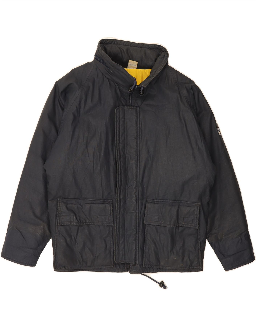 OCEAN STAR Mens Hooded Windbreaker Jacket IT 46 Small Black Cotton Vintage Ocean Star and Second-Hand Ocean Star from Messina Hembry 