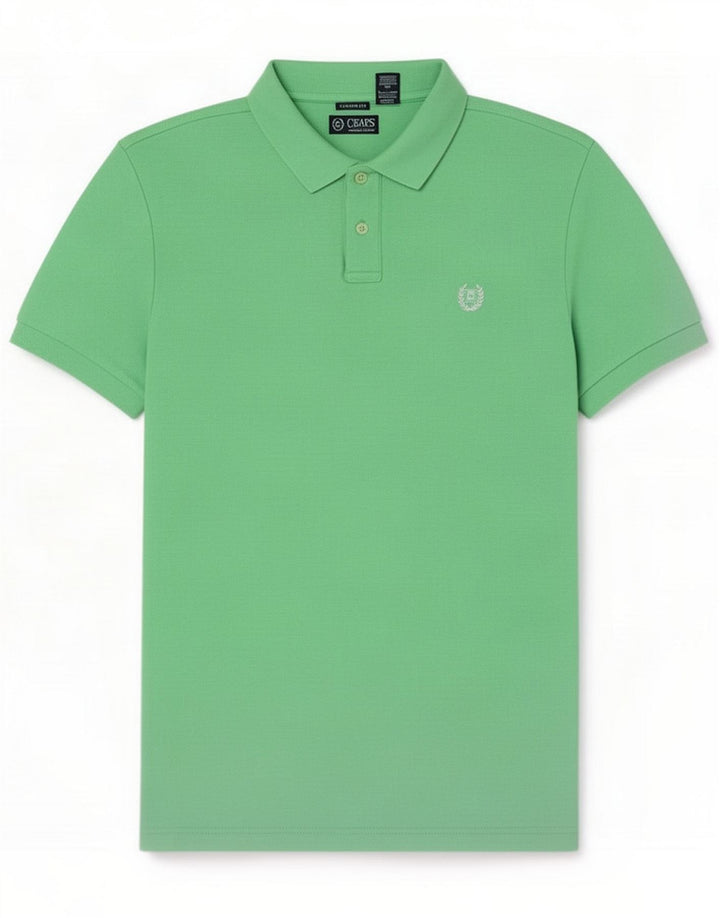 Chaps Herre Custom Fit Polo Shirt Medium Grøn Bomuld
