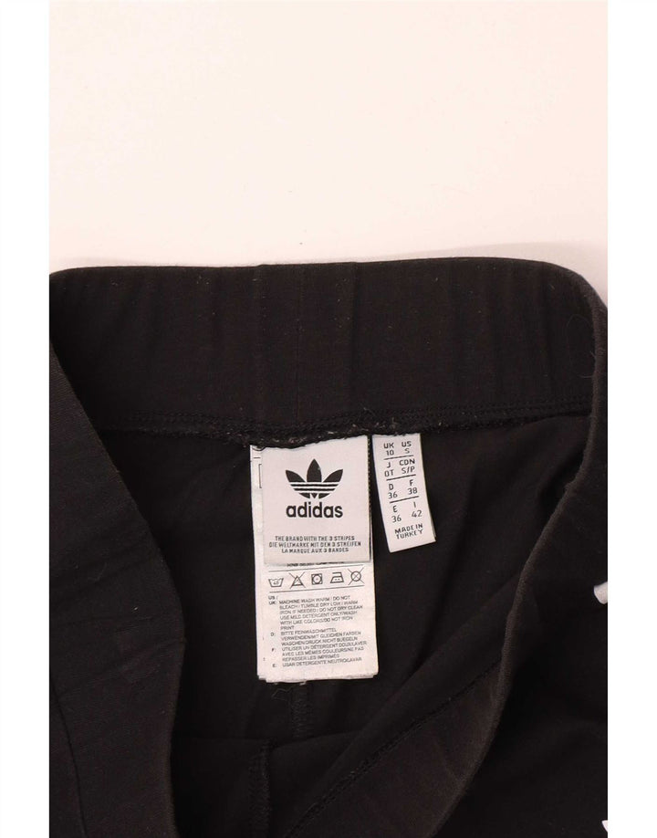 Adidas Dame Leggings UK 10 Small Black Bomuld