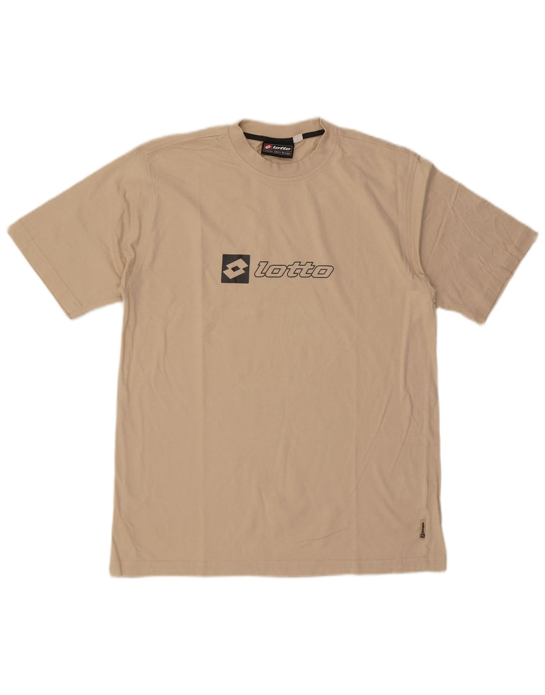 Lotto Herre grafisk T-shirt Top Medium Beige Bomuld