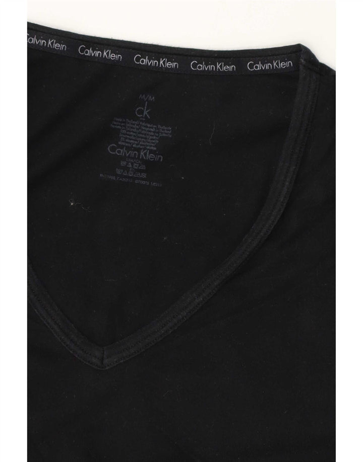 Calvin Klein Herre T-Shirt Top Medium Sort Bomuld