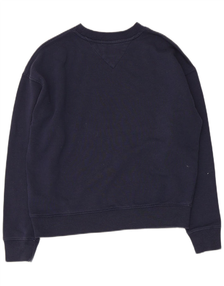 TOMMY HILFIGER Oversized sweatshirttrøje til kvinder UK 10 Lille marineblå
