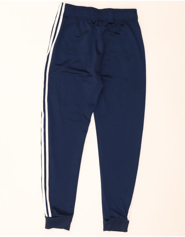 Adidas Boys Tracksuit Trousers Joggers 13-14 Years Navy Blue Polyester