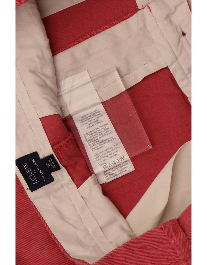 J. CREW Chino Shorts til mænd W32 Medium Rød Bomuld