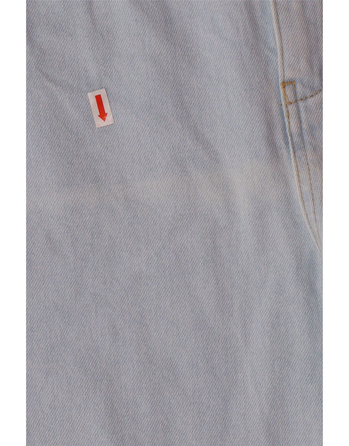 Zara Dame Jeans med høj talje og brede ben EU 42 Large W32 L26 Blue Classic