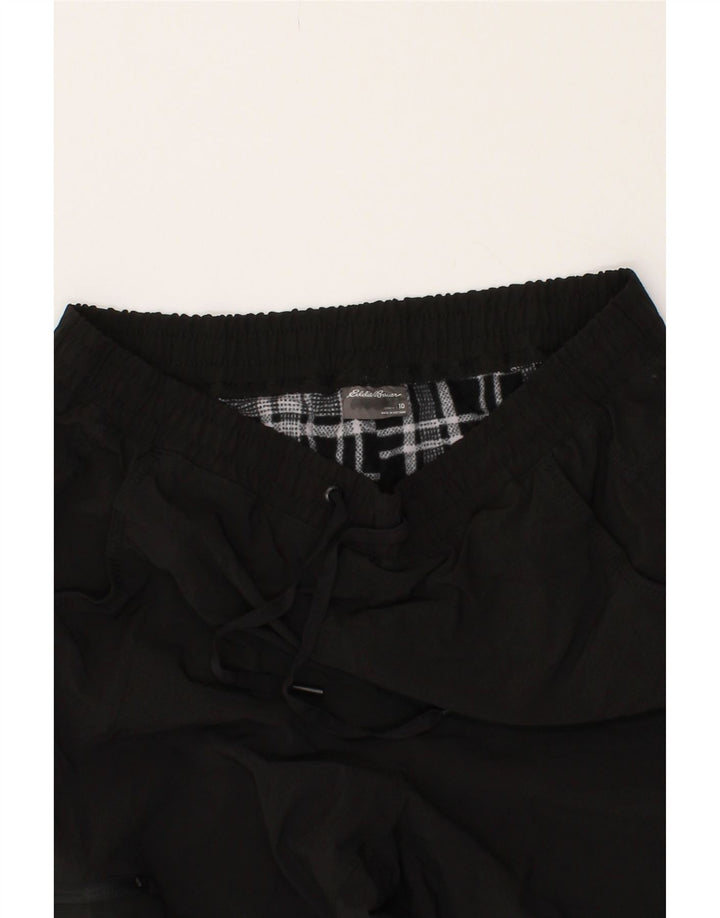 EDDIE BAUER Womens Tracksuit Trousers Joggers US 10 Large  Black Polyester Vintage Eddie Bauer and Second-Hand Eddie Bauer from Messina Hembry 