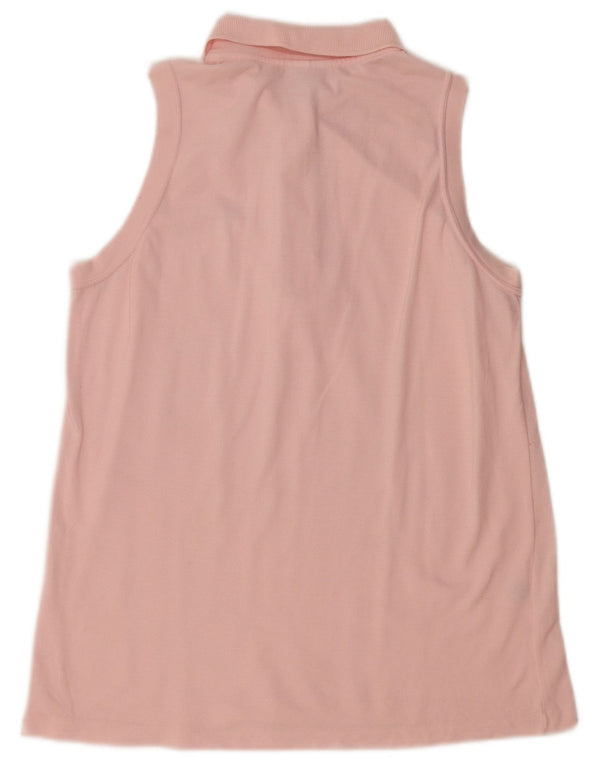 LACOSTE ærmeløs poloshirt til kvinder størrelse 42 Large Pink Bomuld
