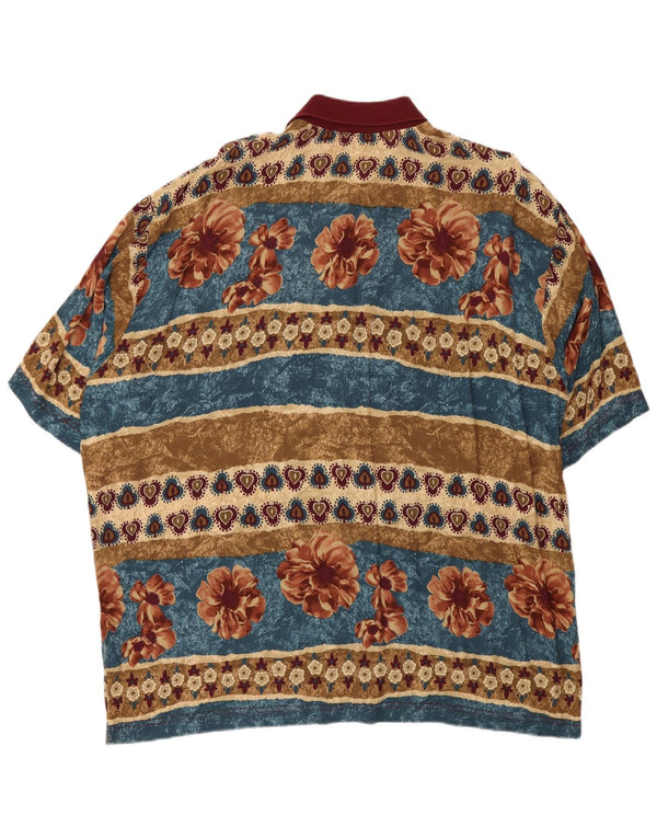Bramante Polo Shirt til mænd 2XL flerfarvet blomster