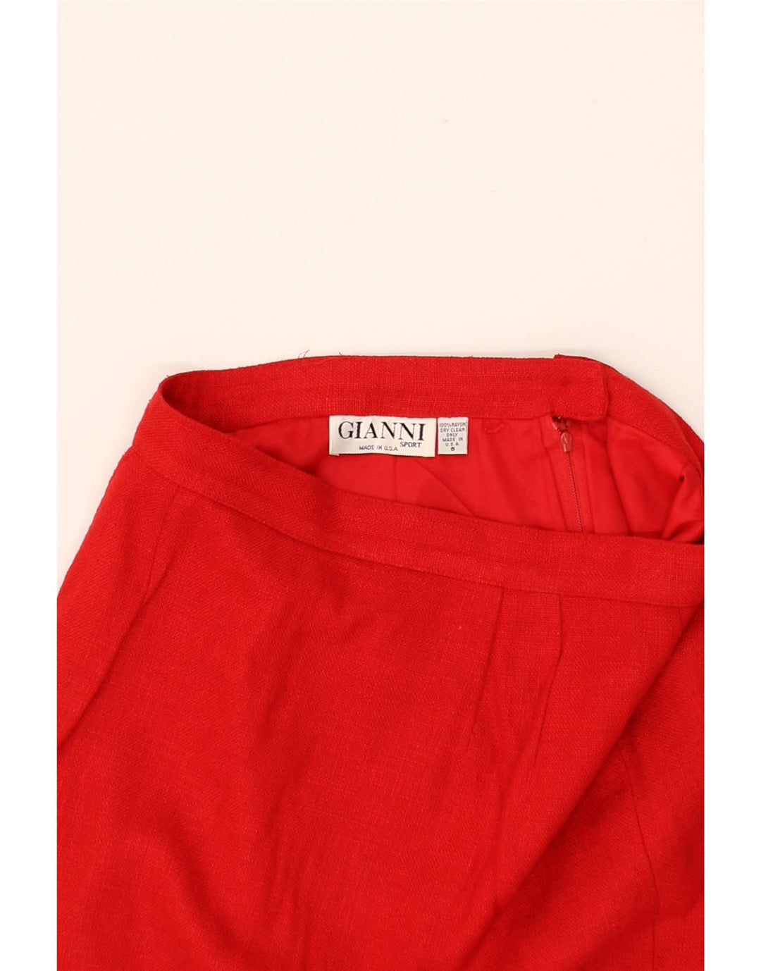 VINTAGE Womens Pencil Skirt US 8 Medium W28 Red Rayon Vintage Vintage and Second-Hand Vintage from Messina Hembry 
