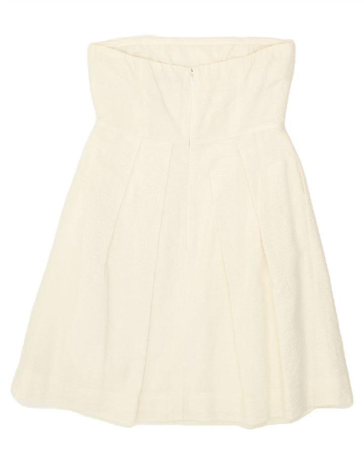 J. CREW Womens Strapless Dress US 6 Medium White Cotton Vintage J. Crew and Second-Hand J. Crew from Messina Hembry 