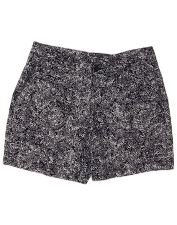 Mountain Warehouse Womens Chino Shorts UK 10 Small W30 Blue Floral Cotton