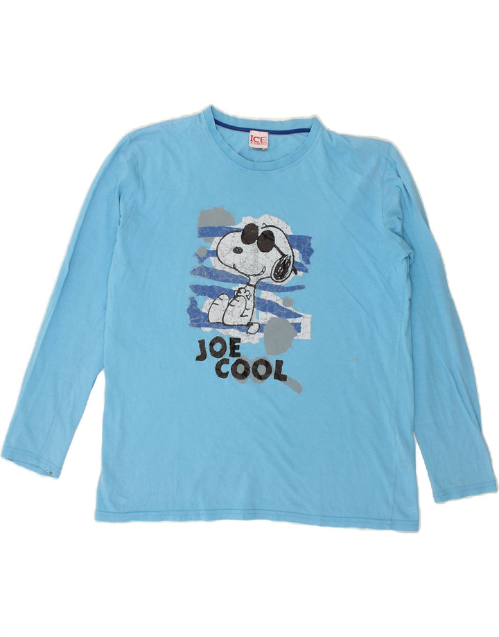 ICEBERG Boys Graphic Top Long Sleeve 15-16 Years Blue Cotton Vintage Iceberg and Second-Hand Iceberg from Messina Hembry 
