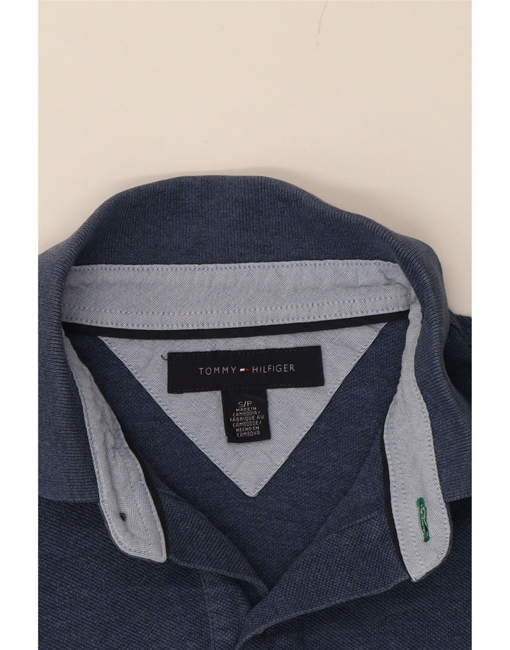 TOMMY HILFIGER Mens Polo Shirt Small Navy Blue Cotton Vintage Tommy Hilfiger and Second-Hand Tommy Hilfiger from Messina Hembry 