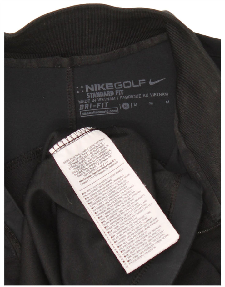 Nike Herre Dri Fit Standard Pullover Træningsdragt Top Medium Sort Colourblock