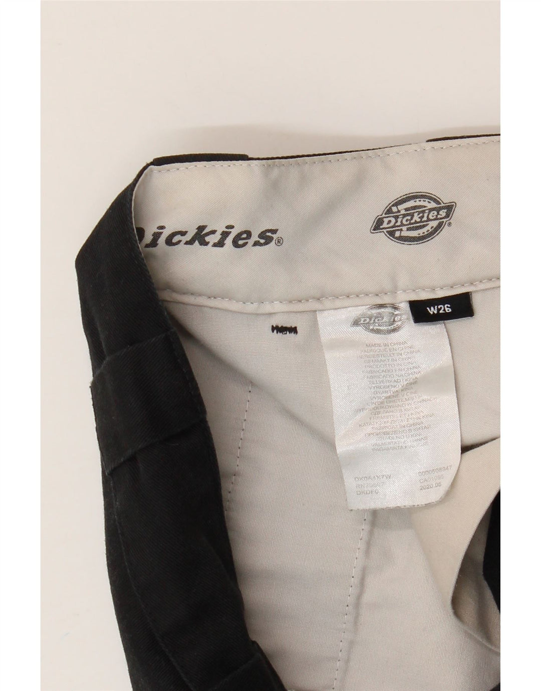 Dickies Chinobukser med brede ben til kvinder W26 L28 Sort polyester