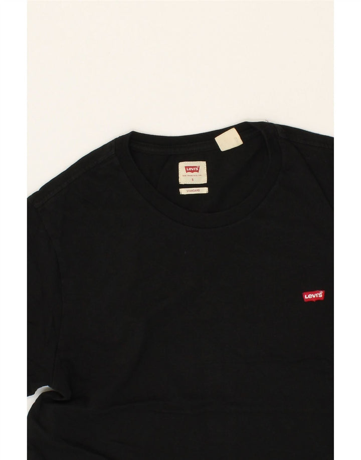 LEVI'S Mens Standard Fit T-Shirt Top Small Black Cotton Vintage Levi's and Second-Hand Levi's from Messina Hembry 