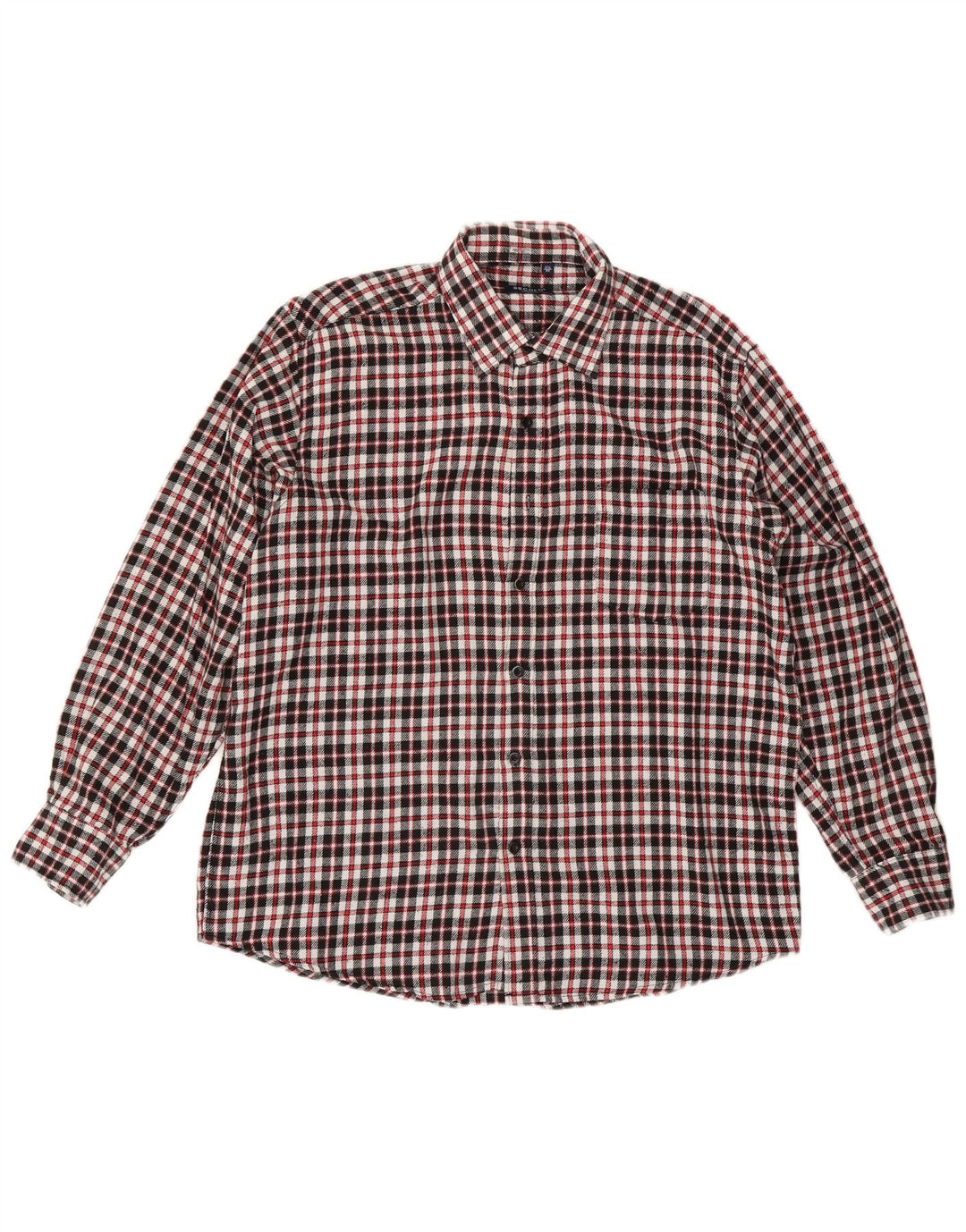Vintage herre flannelskjorte str. 17 1/2 44 XL rød ternet