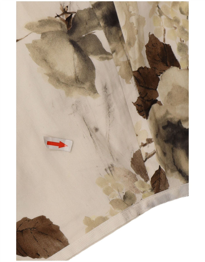 COAST A-line nederdel til kvinder UK 10 Small W28 White Floral Bomuld