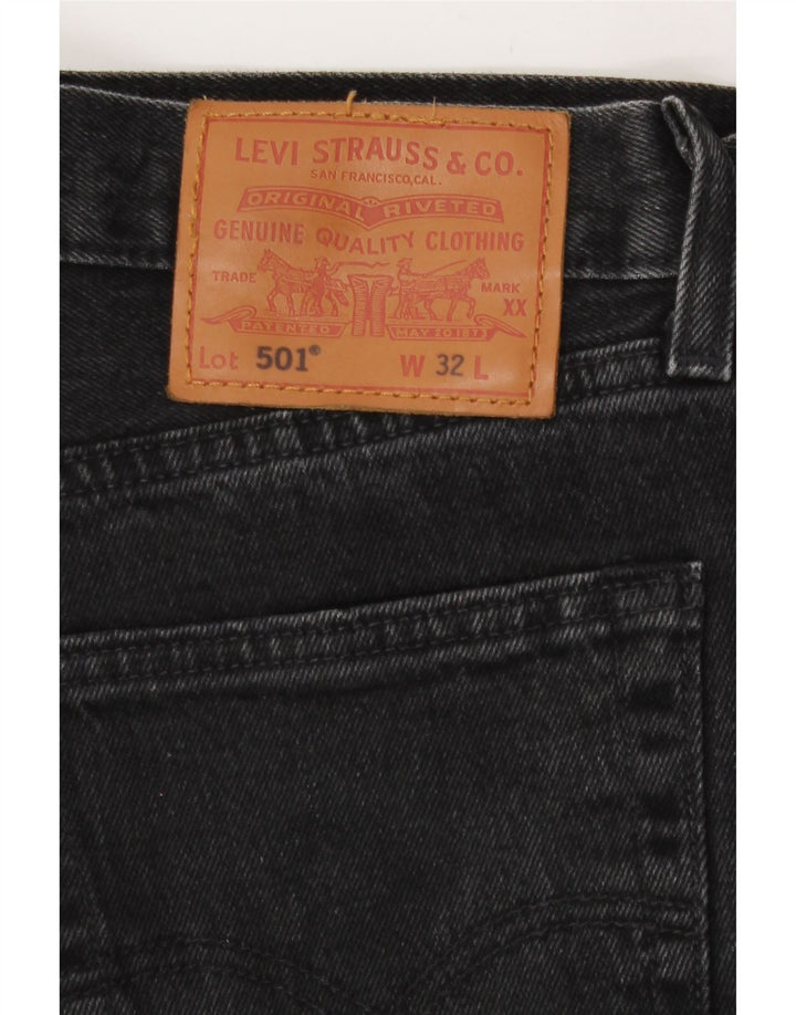 Levi's Herre 501 denimshorts W32 Mellem sort bomuld