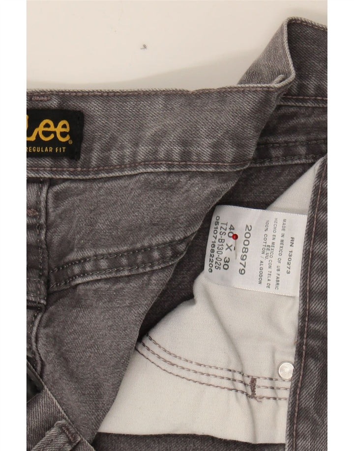 LEE Mens Regular Fit Straight Jeans W40 L30 Grey Cotton Vintage Lee and Second-Hand Lee from Messina Hembry 