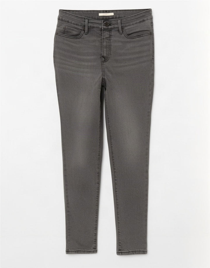 Levi's Dame 711 Skinny Jeans W27 L27 Grå Bomuld