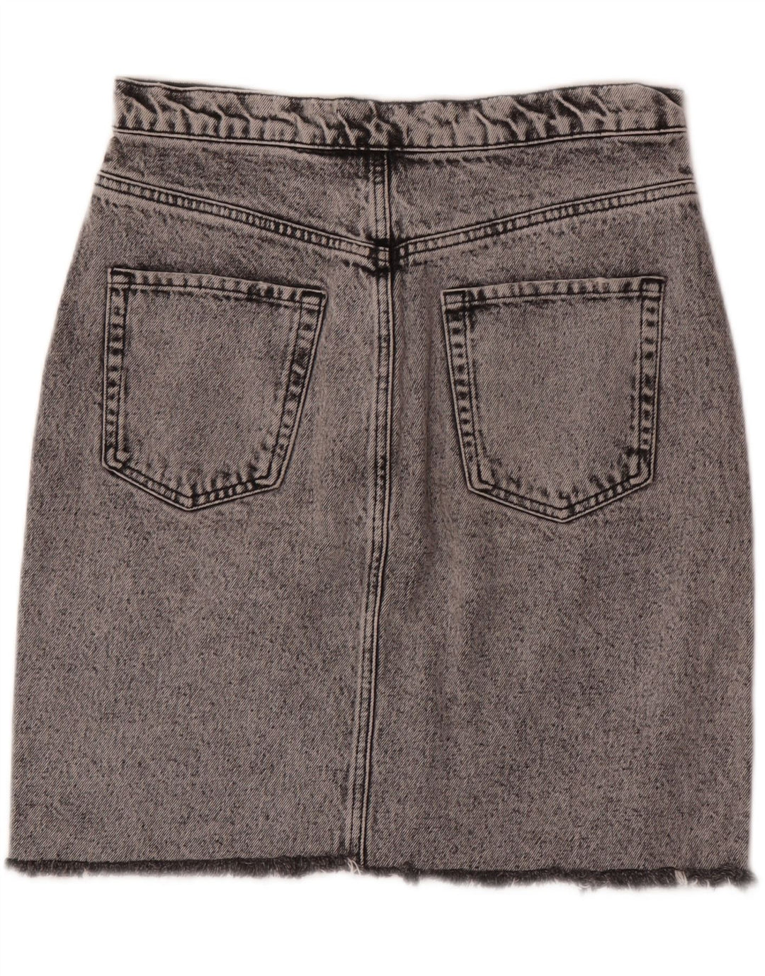 Zara Dame Denim Nederdel Large W30 Grå