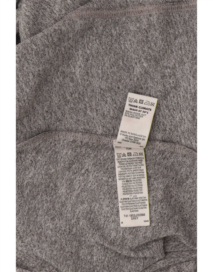 Marks & Spencer dame 3/4-ærmet A-line kjole UK 12 mellemgrå polyester