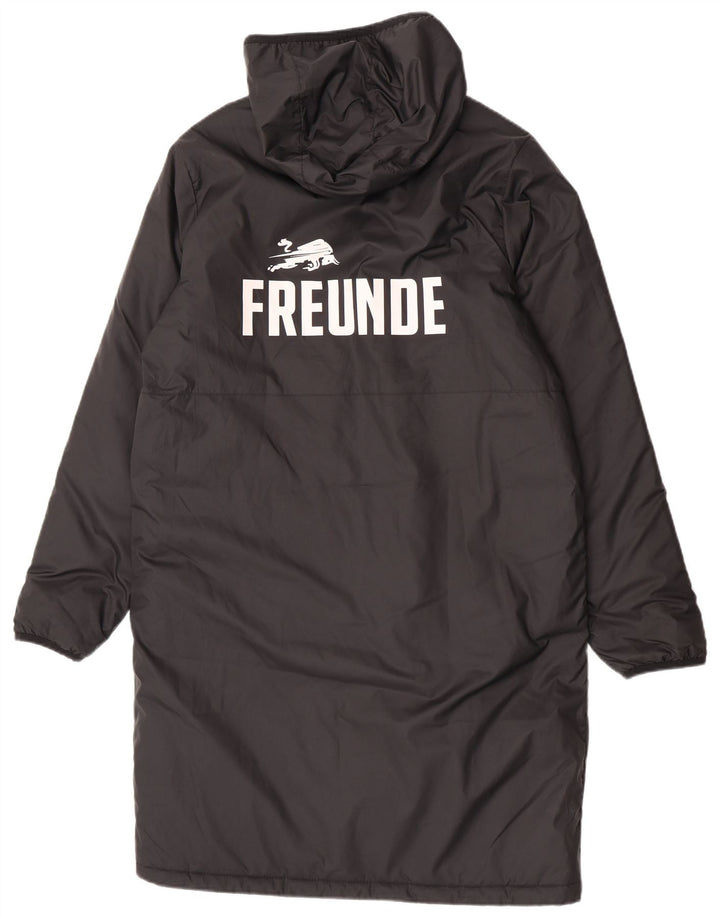 Nike Herre grafisk hættepolstret frakke UK 40 Stor sort polyester