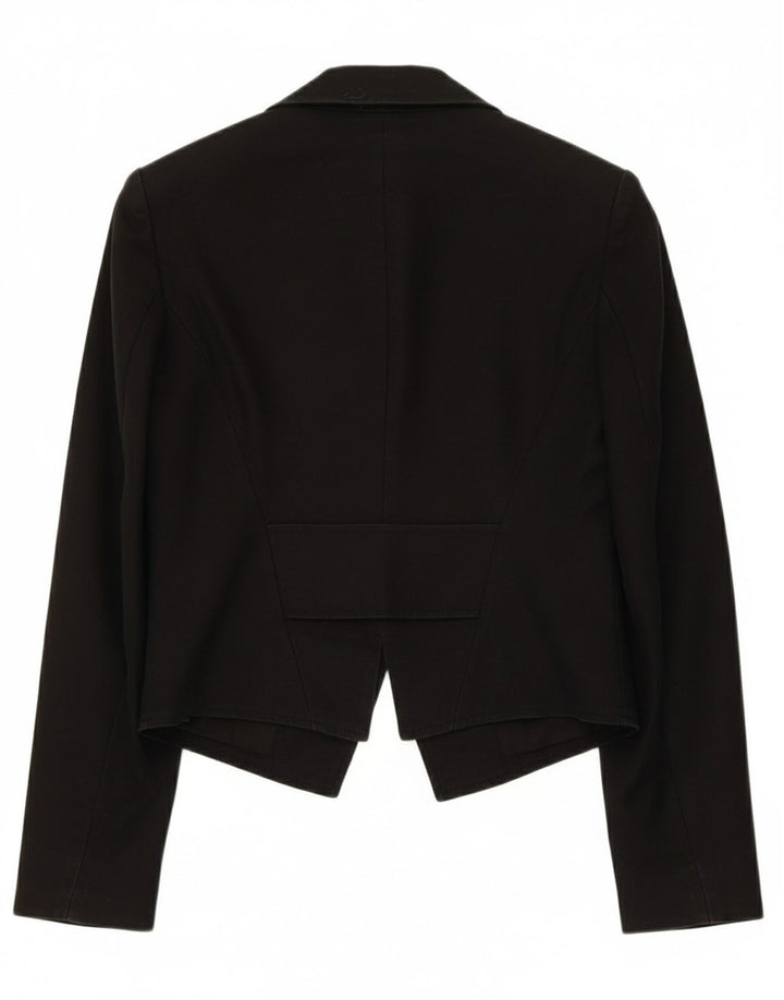 PHARD Womens 2 Button Blazer Jacket IT 42 Medium Black Cotton