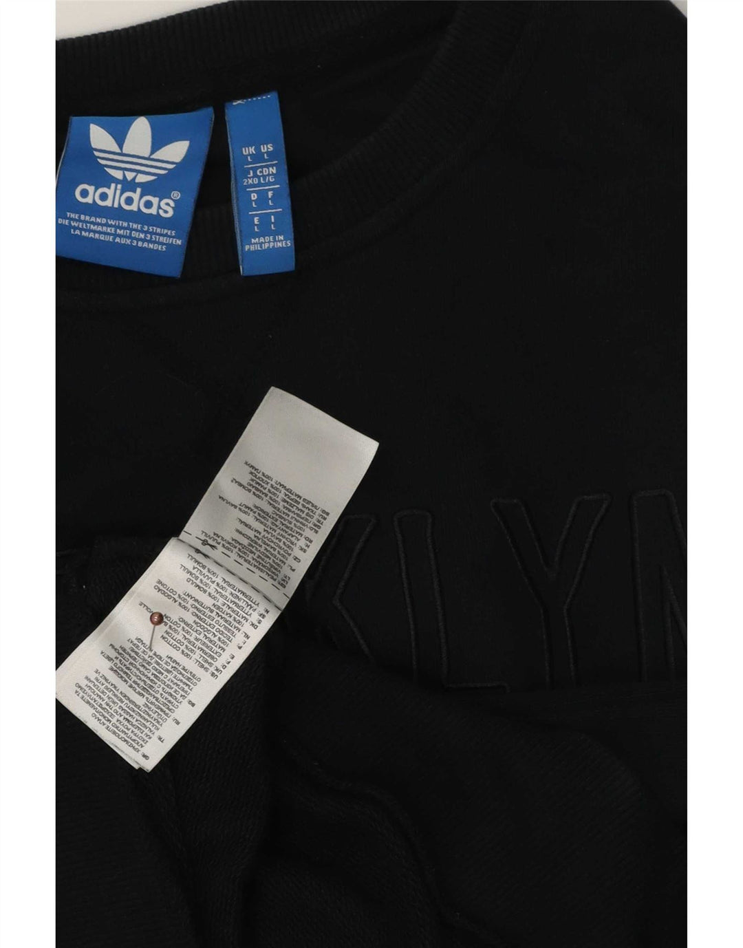 Adidas Grafisk Sweatshirt-trøje til mænd Stor Sort Colourblock Bomuld
