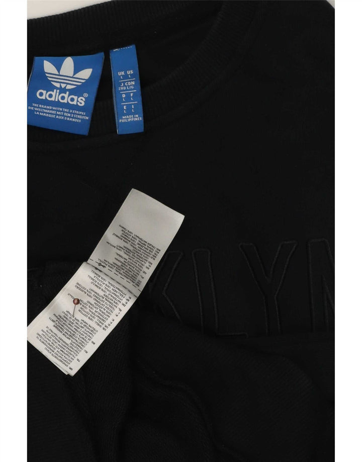 Adidas Grafisk Sweatshirt-trøje til mænd Stor Sort Colourblock Bomuld