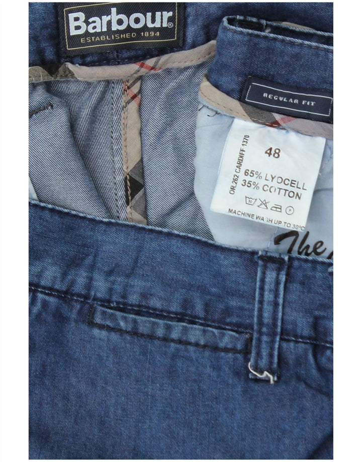 Barbour Dame Regular Fit Straight Jeans XL W36 L27 Blå Lyocell