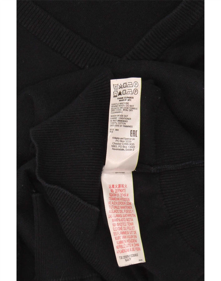 Marks & Spencer Herre V-hals sweater Stor marineblå bomuld