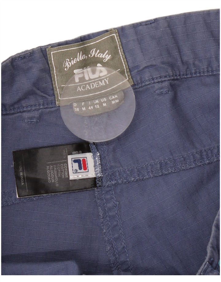 Fila Dame Capri Cargo Bukser UK 12 Medium W30 L20 Blå Bomuld