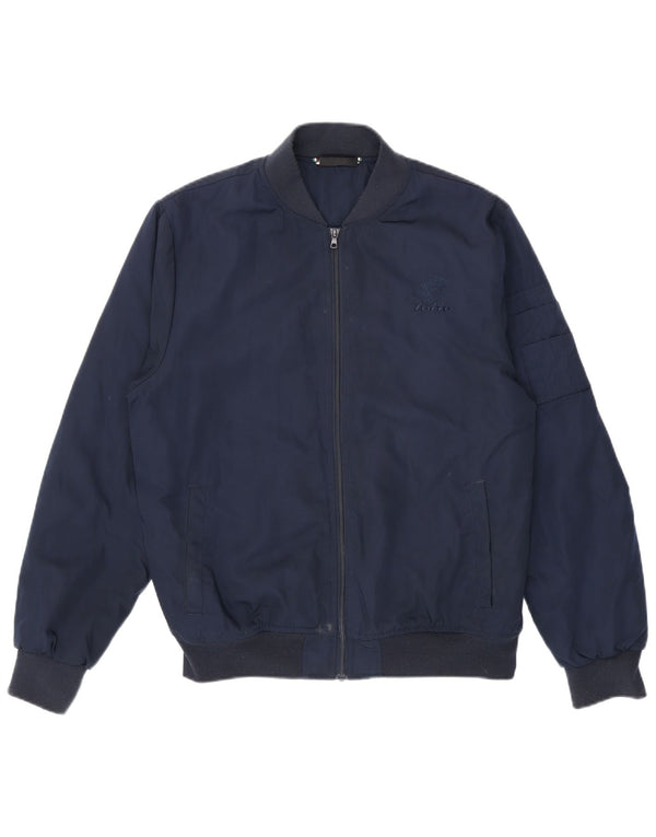Lotto Herre Bomber Jacket UK 38 Medium Navy Blue Polyester