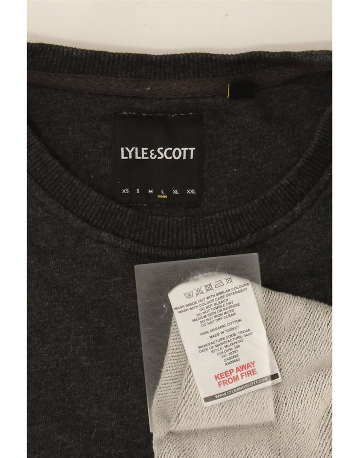 Lyle & Scott Sweatshirt til mænd, stor grå bomuld