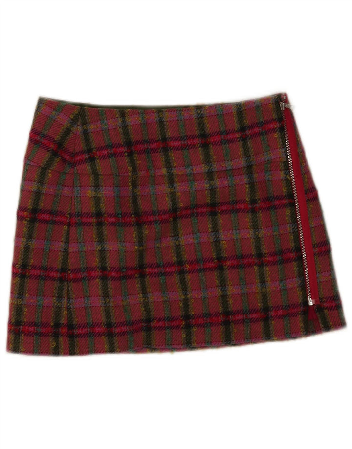 Ted Baker Dame Mini-nederdel Størrelse 1 XS W26 Flerfarvet ternet uld