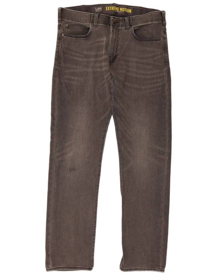 Lee Herre Slim Fit Straight Jeans W36 L34 Grå Bomuld