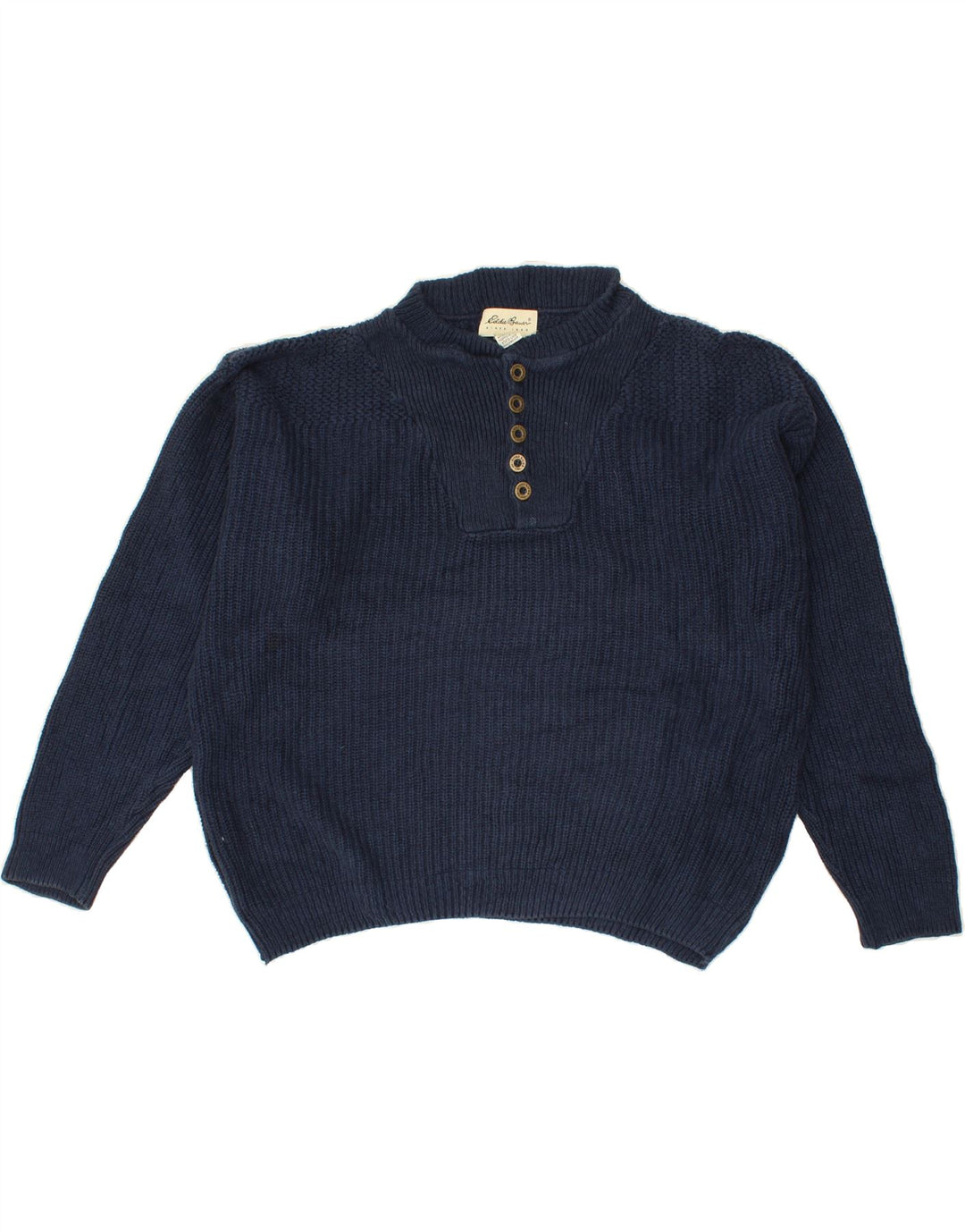 EDDIE BAUER Herre Loose Fit Crew Neck Jumper Sweater Medium Navy Blue
