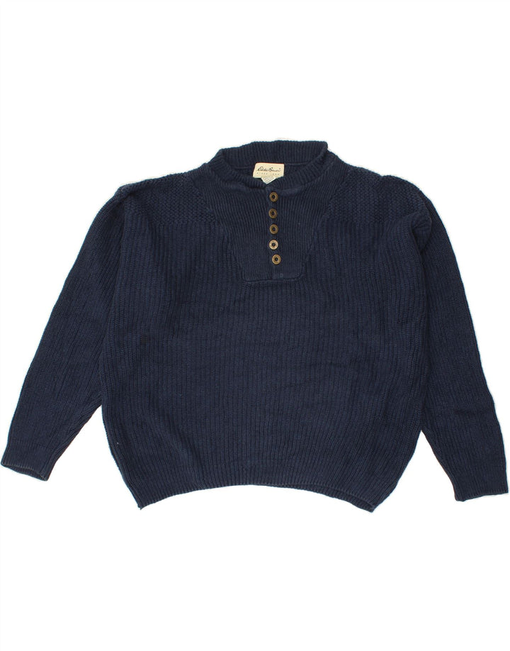 EDDIE BAUER Herre Loose Fit Crew Neck Jumper Sweater Medium Navy Blue