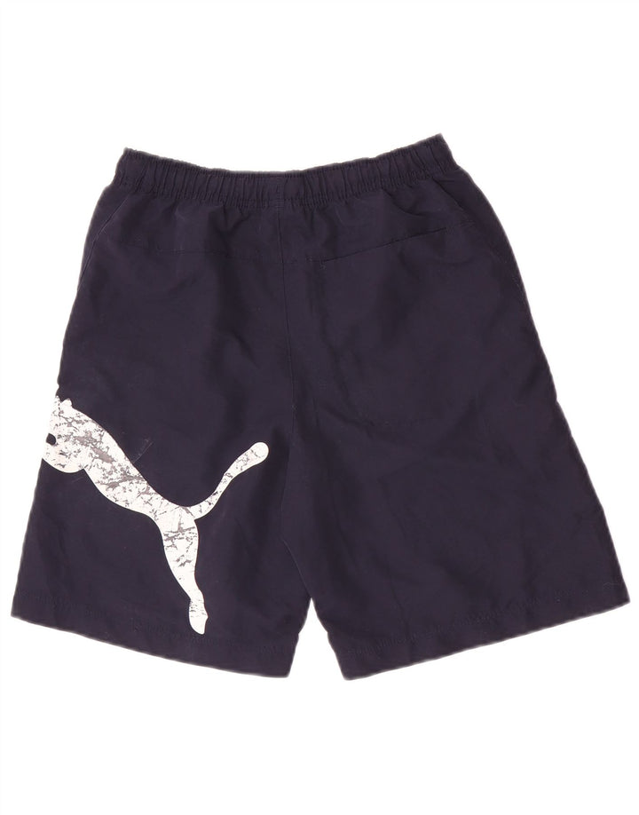 Puma drenge grafiske sportsshorts 11-12 år marineblå