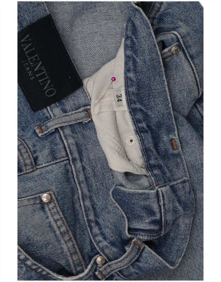 VALENTINO Straight Jeans til mænd W34 L31 Blå Bomuld